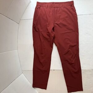 Jogger Men 33X32 Yoga Brown The Only Pant Classic Fit Athleisure Golf Red Comfor